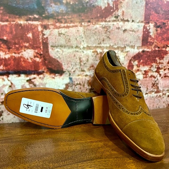 BRAND NEW DONALD PLINER ZINDEL OXFORD CAP TOE WINTIP SHOES - Picture 7 of 10